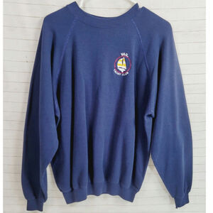 VINTAGE VAIL YACHT CLUB CREWNECK SWEATSHIRT IN NAVY, SZ XL